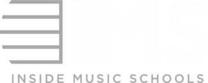 Inside Music Schools logo. The logo has strings next to the letters "IMS".