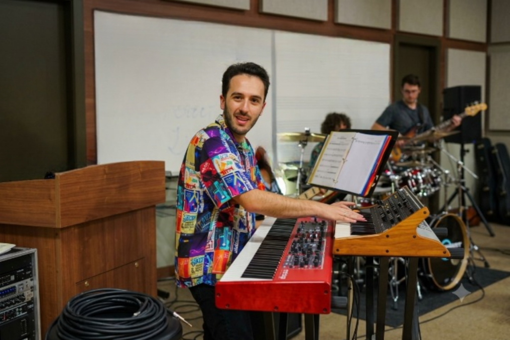 Micheal Gaspari at the keyboard